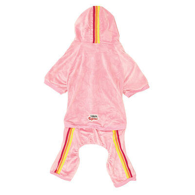 Canada Paws, Velour Jogger - Pink - Dog Sweater