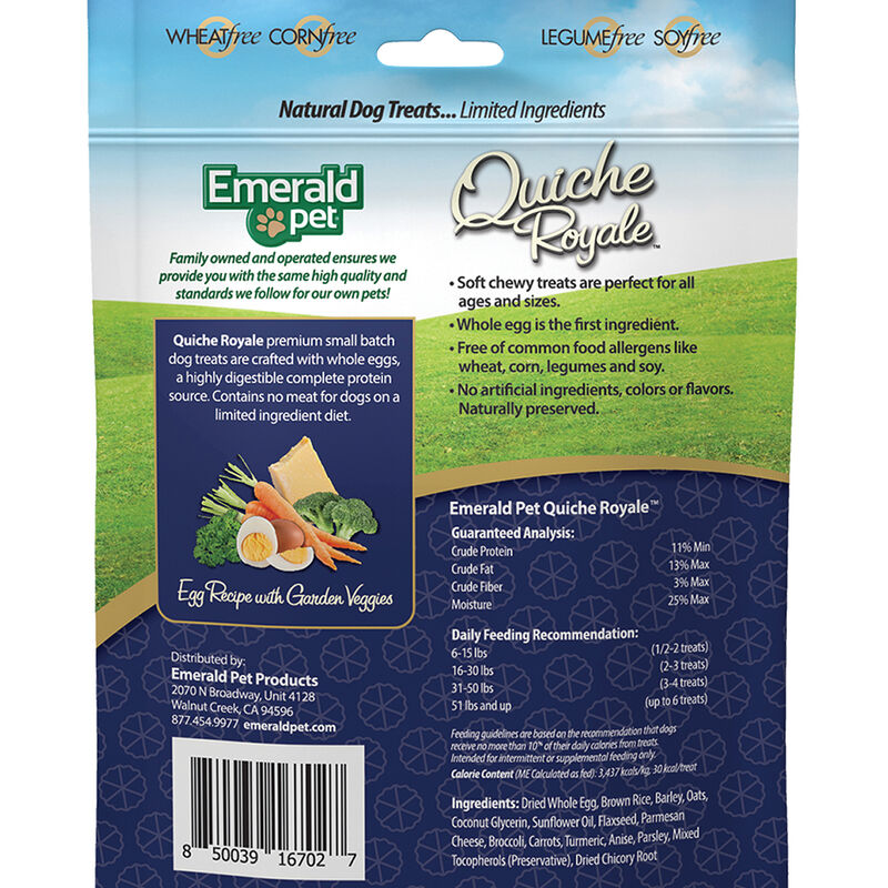Emerald Pet, Quiche Royale, Garden Veggie Chewy Treats - 170 g image number null