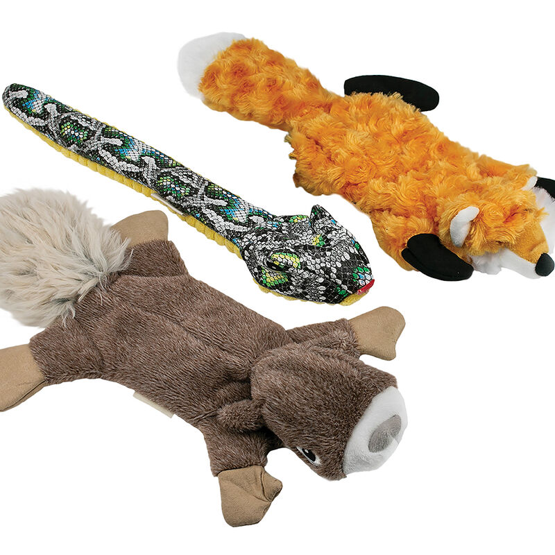 Tall Tails, Plush Stuffless Fox Squeaker Toy - 16" - Plush Dog Toy image number null