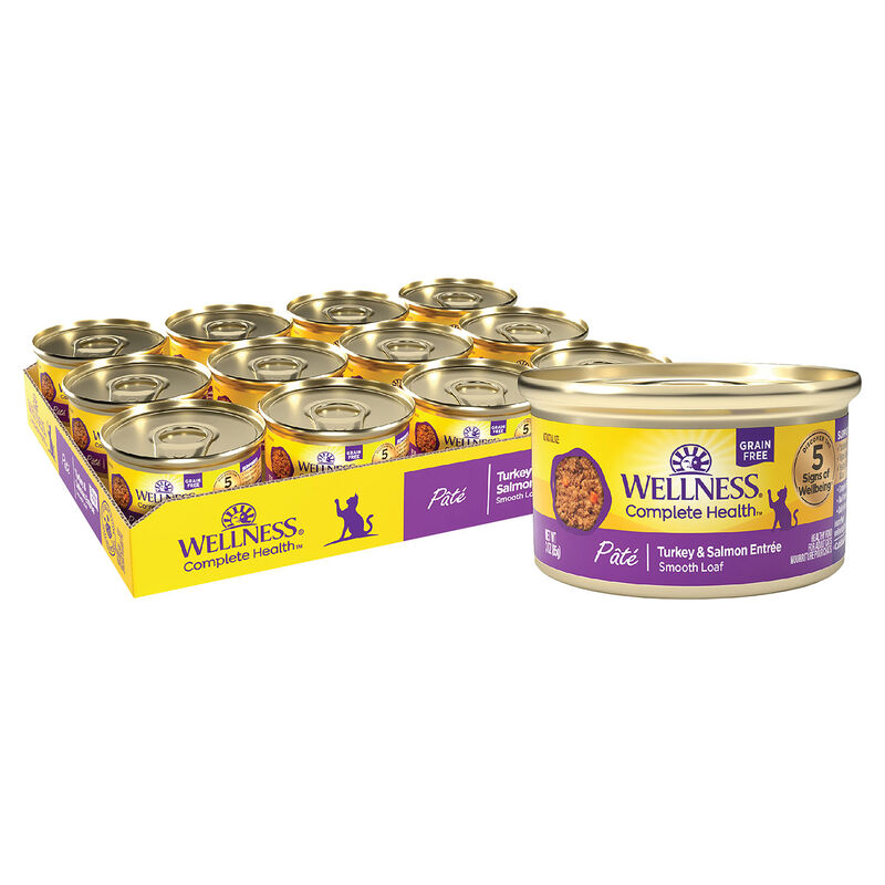 Wellness, Canned Cat Food, Complete Health, Turkey & Salmon - Wet Cat Food image number null