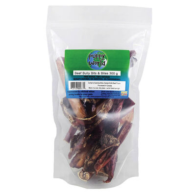 Puppy Love, Puppy World, Beef Bully Bits & Bites - 300 g