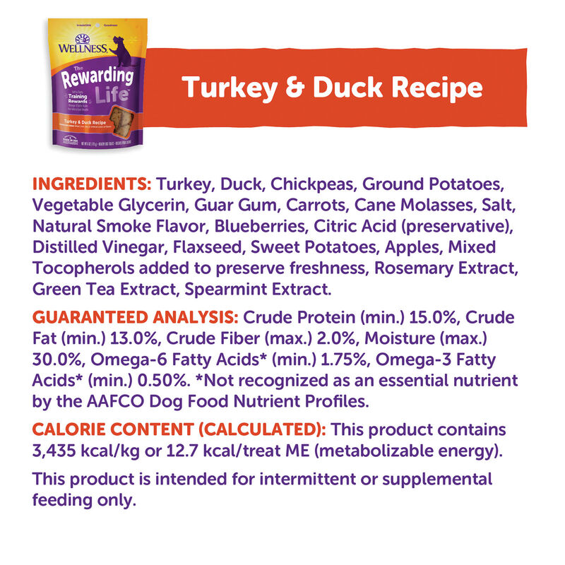Wellness, Wellbites, Turkey & Duck Soft Dog Treats - 6 oz - Dog Treat image number null