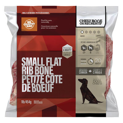 Big Country Raw, Flat Rib Bone - Small - 1 lb - Frozen Dog Food