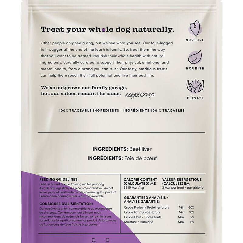 Crumps' Naturals, Beef Liver Bites - Freeze Dried Dog Treat image number null