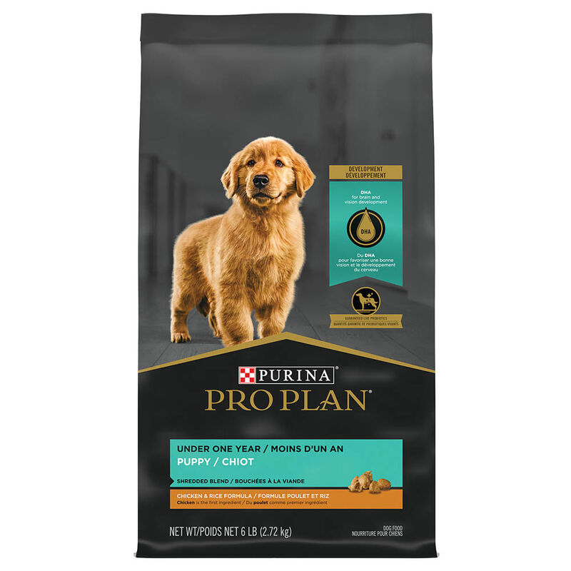 Purina Pro Plan Development Under One Year Puppy, Shredded Blend, Chicken & Rice Dry Dog Food Formul image number null