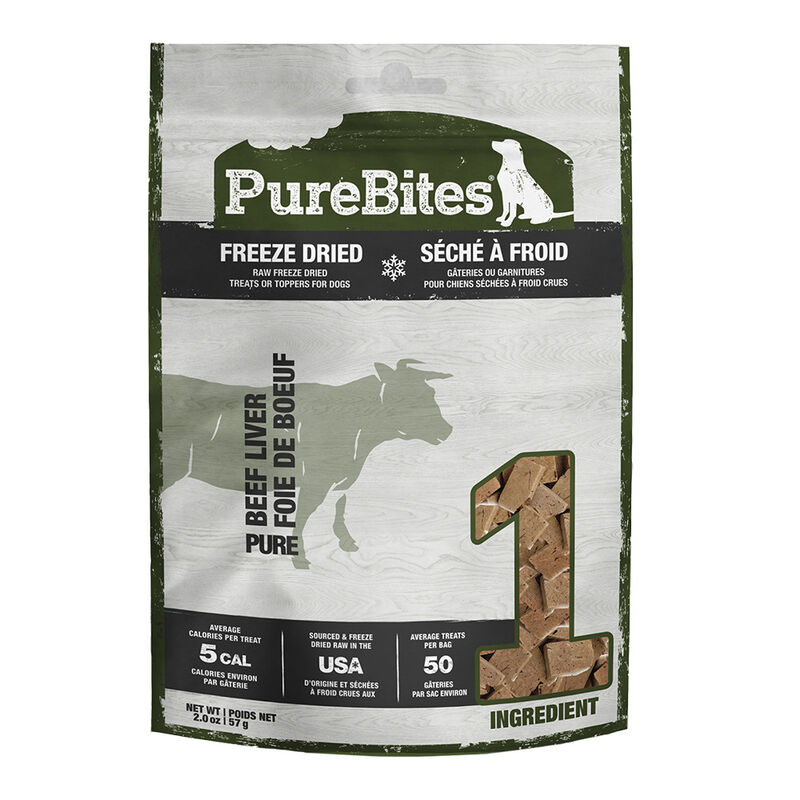 PureBites, Entry Size Dog Treats, Beef Liver - 57 g - Freeze Dried Dog Treat image number null