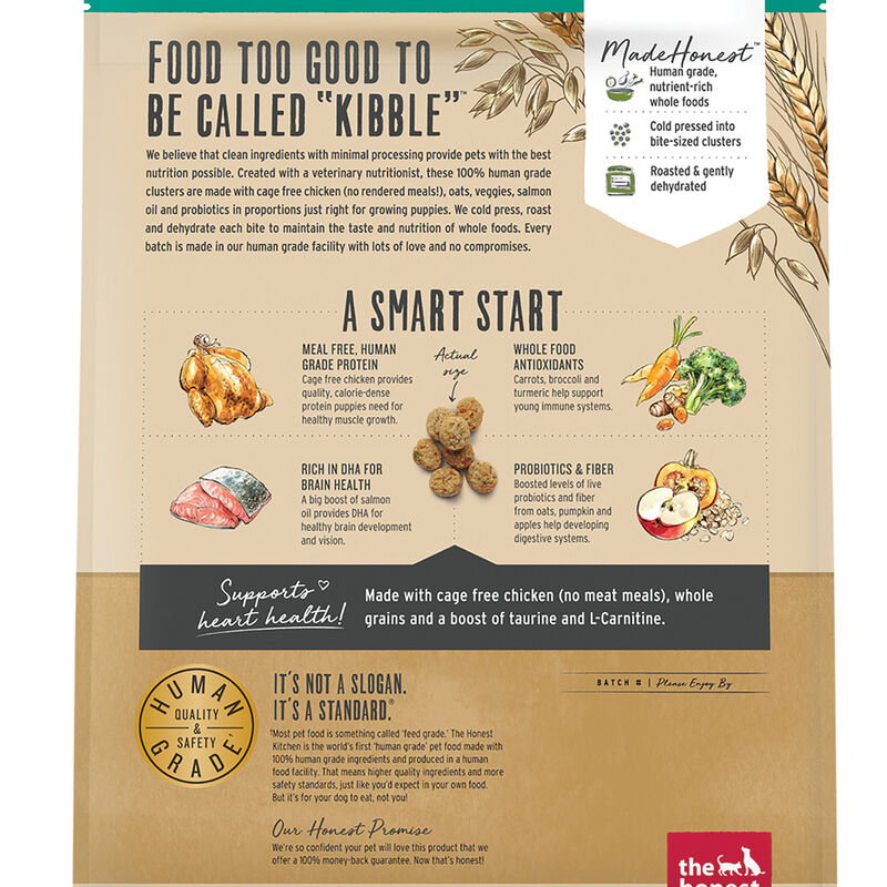 The Honest Kitchen, Puppy, Whole Food Clusters, Whole Grain Chicken & Oat Recipe - Dry Dog Food image number null