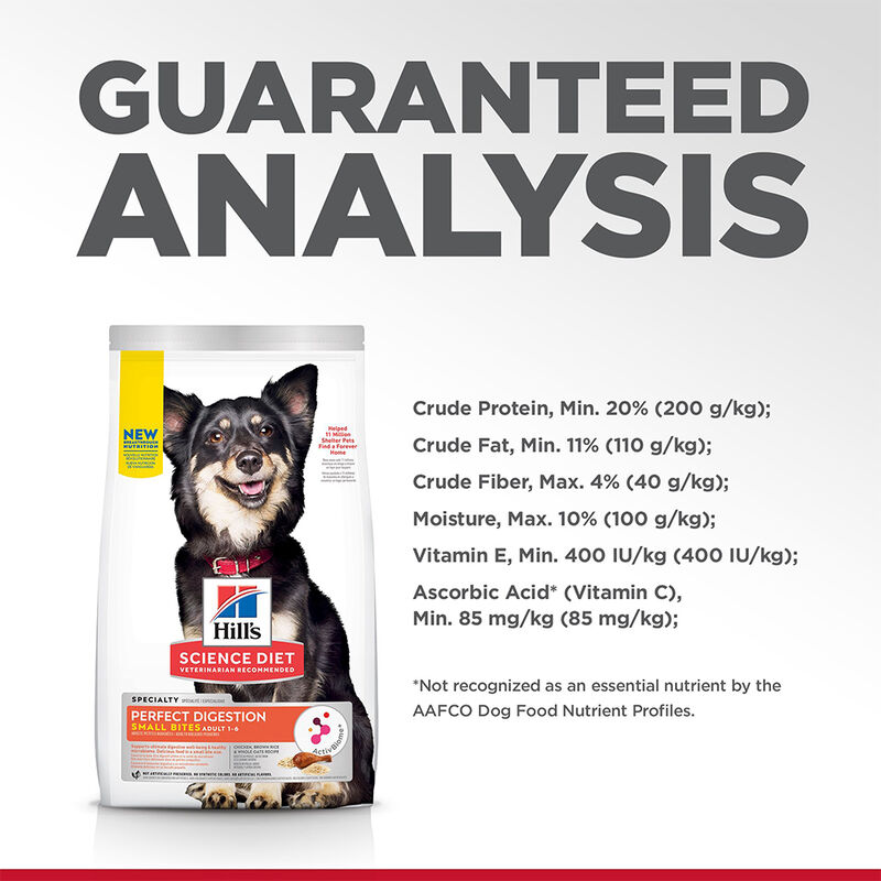 Science Diet, Adult Small Bites - Perfect Digestion - Chicken - 1.58 kg - Dry Dog Food image number null