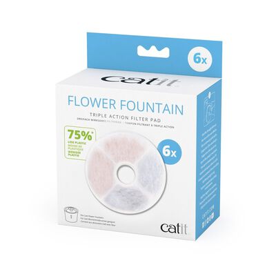 Catit Flower Fountain TripleAction Filter - 6pk