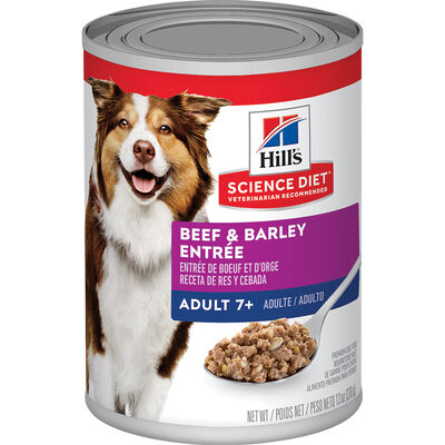 Science Diet, Adult 7+ Beef & Barley Canned Dog Food, 370 g - Wet Dog Food