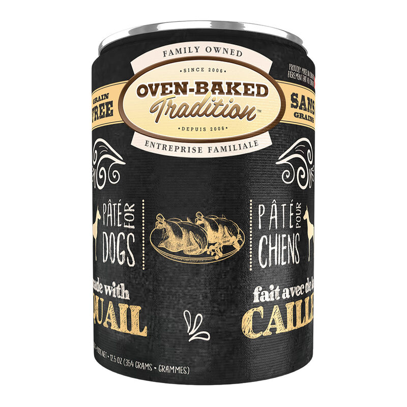 Oven Baked, Adult - Pate Quail - Wet Dog Food image number null