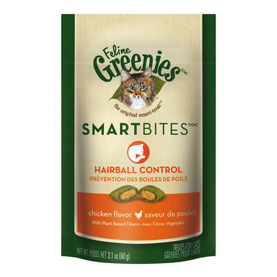 Greenies, Feline Smartbites Hairball Control - Chicken - 60 g - Cat Treat