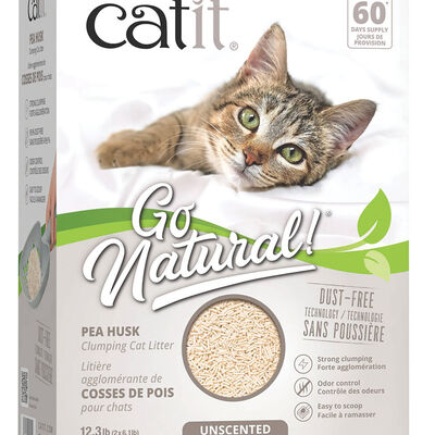 Catit Go Natural! Pea Husk Clumping Cat Litter Unscented - 5.6kg