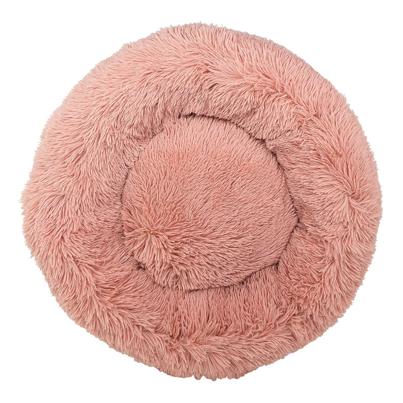 Brigade, Round Fuzzy Bed - Pink image number null