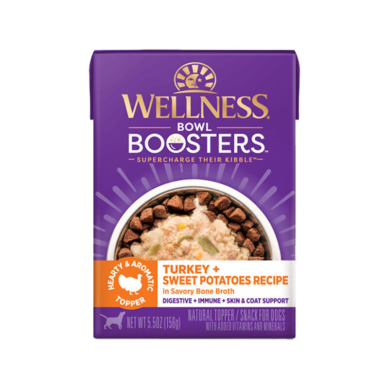 Wellness, Bowl Boosters - Hearty Toppers - Turkey & Sweet Potatoes in Bone Broth - 156 g - Wet Dog F image number null