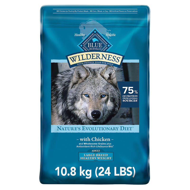 Blue Buffalo, Wilderness with More Meat & Wholesome Grains Large Breed Healthy Weight Adult Dog - Ch image number null
