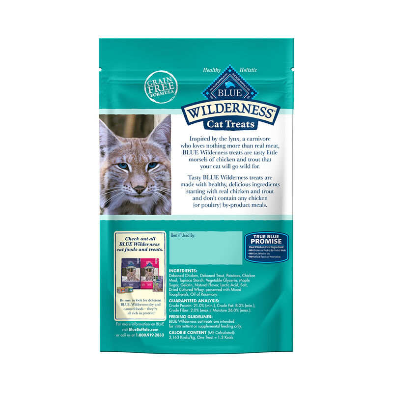 Blue Buffalo, Feline - Wilderness-Chicken & Trout - 56 g - Cat Treat image number null