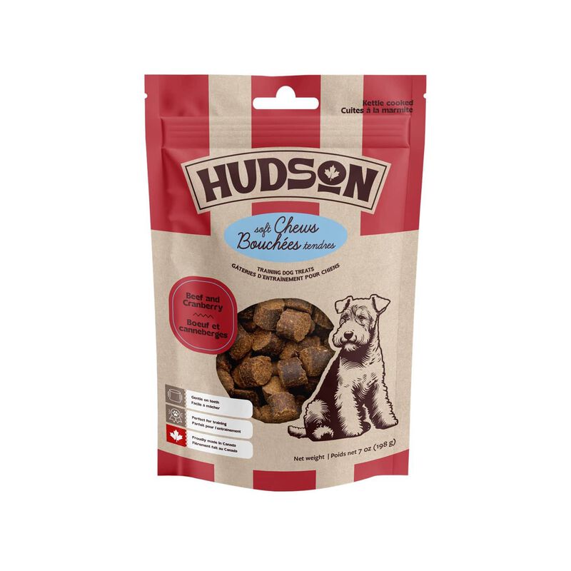 Hudson, Beef & Cranberry Soft and Chewy Dog Treats image number null
