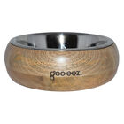 Goo-eez, Round Mango Wood/Stainless Steel Bowl image number null