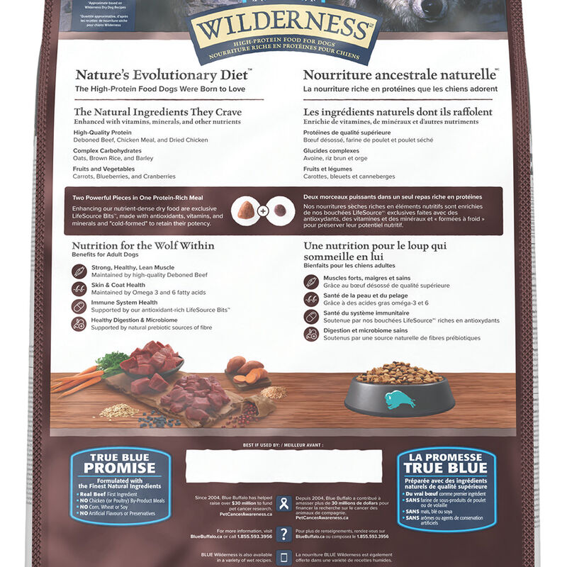 Blue Buffalo, Wilderness - Beef - Dry Dog Food image number null