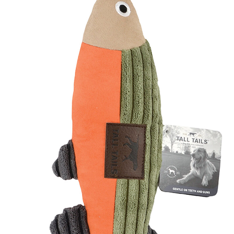 Tall Tails, Fish - Green - 12" - Plush Dog Toy image number null