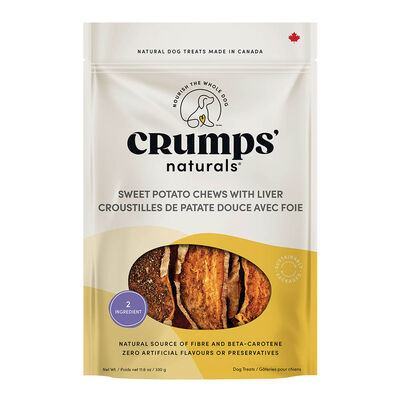 Crumps' Naturals, Sweet Potato Chews with Liver - Dog Treat