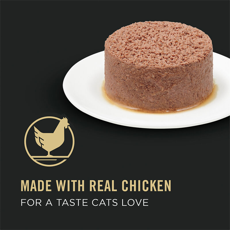 Pro Plan, Adult Cat Sensitive Skin & Stomach Grain-Free - Chicken EntrÃ©e - 85 g - Wet Cat Food image number null
