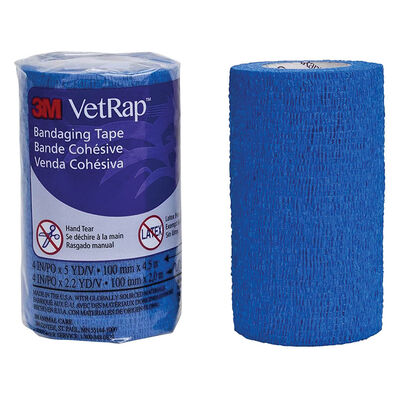 3M Vet Wrap, 15' Bandage - Blue - 4"