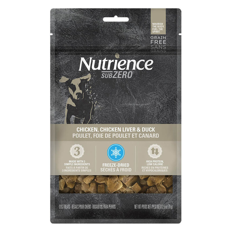 Nutrience, Freeze Dried Treats - SubzeroFraserValley - Chicken, Chicken & Duck Liver - 70 g - Dog Tr image number null