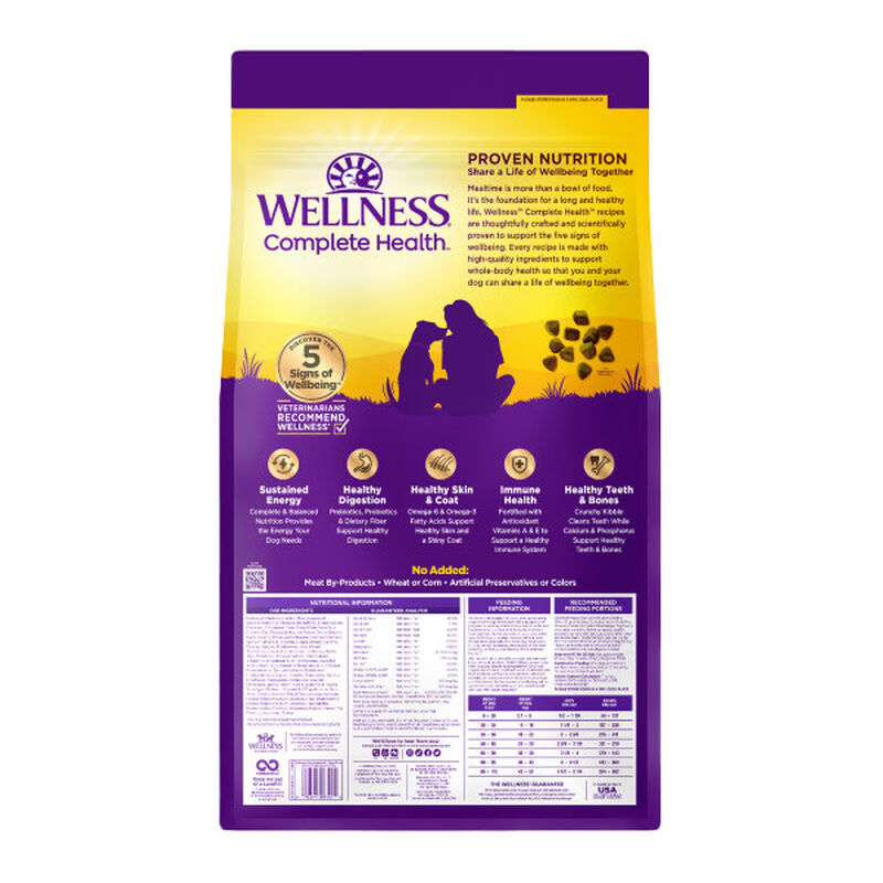Wellness, Adult Complete Health - Grain Free Deboned Chicken & Chicken Meal - 9.9 kg - Dry Dog Food image number null