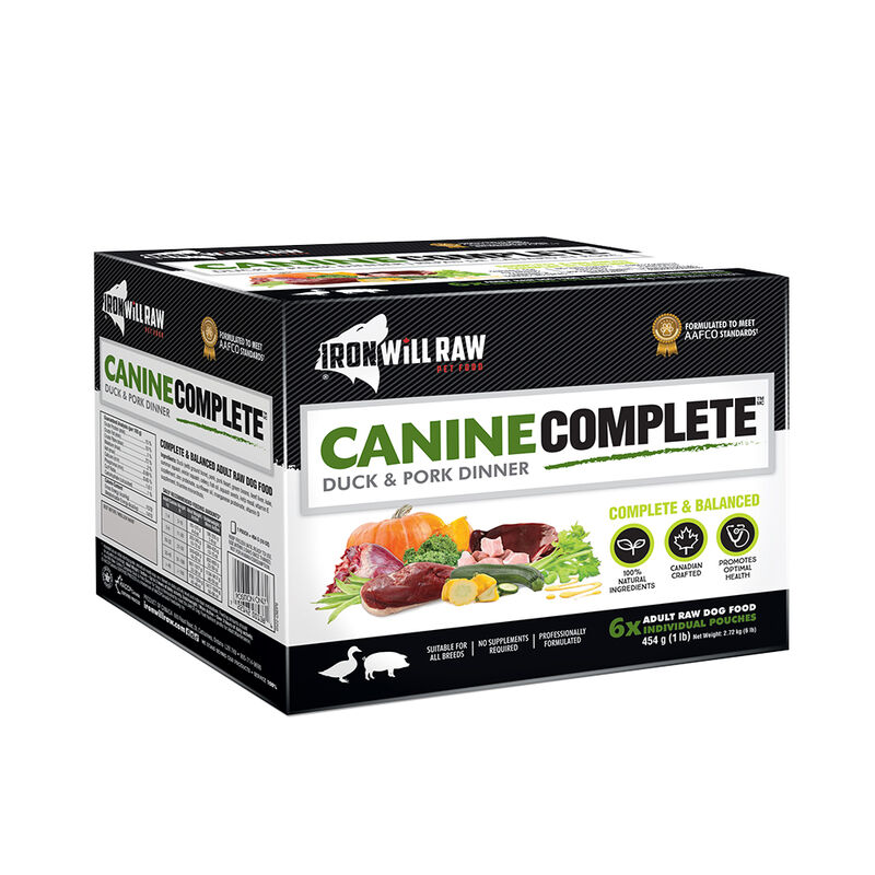 Iron Will Raw, Canine Complete, Duck & Pork Dinner - 2.72 kg image number null