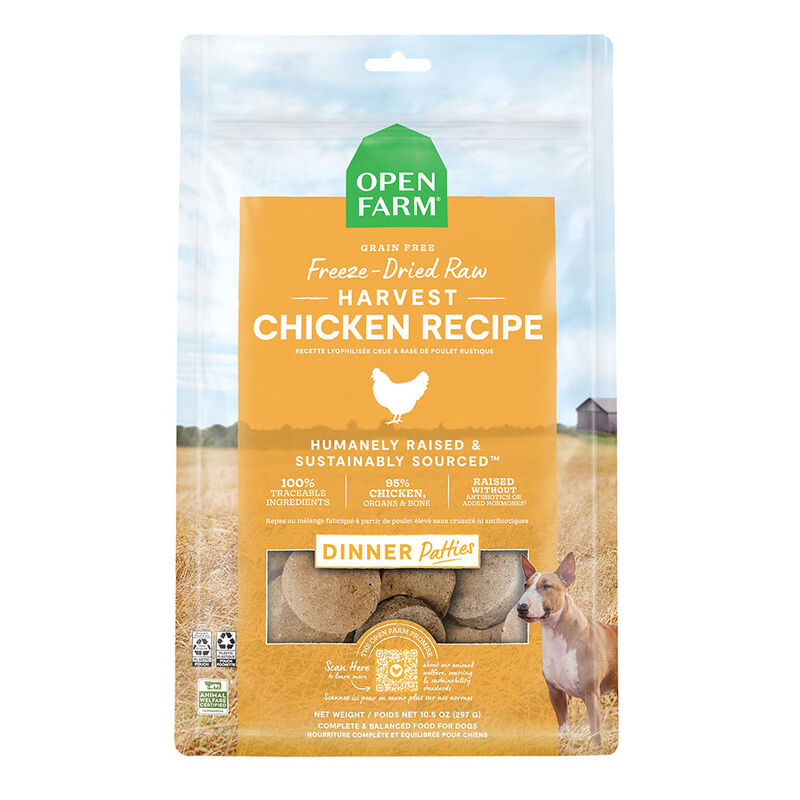 Open Farm, Freeze Dried Patties - Harvest Chicken - Freeze Dried Dog Food image number null