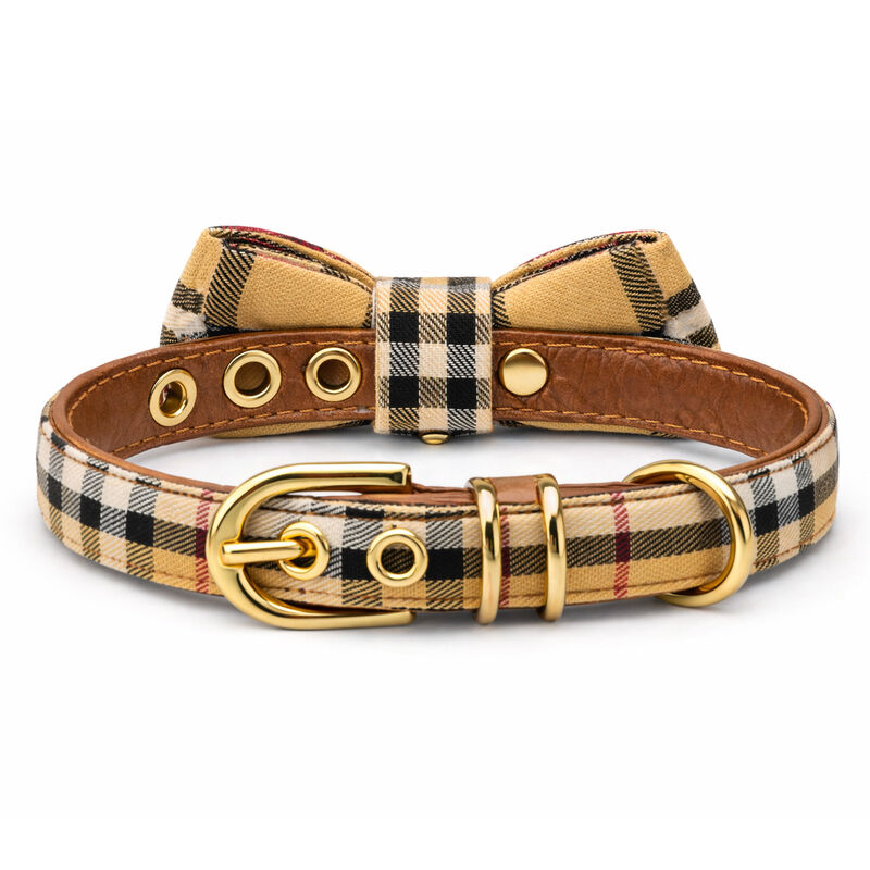 Meow & Woof, Small Dog Collar with Bow Tie image number null