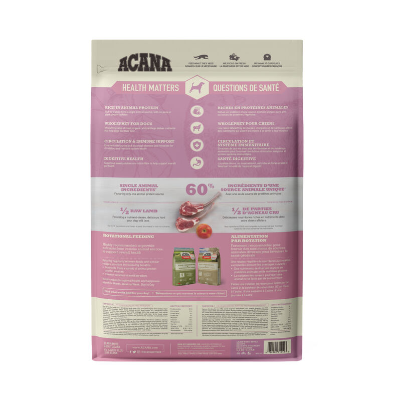 Acana, Adult - Singles Lamb & Apple - Dry Dog Food image number null