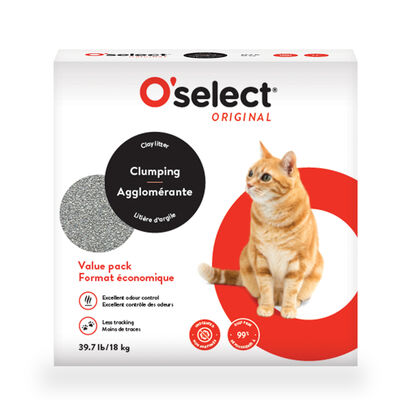 O'select, Clumping Clay Litter - 18 kg