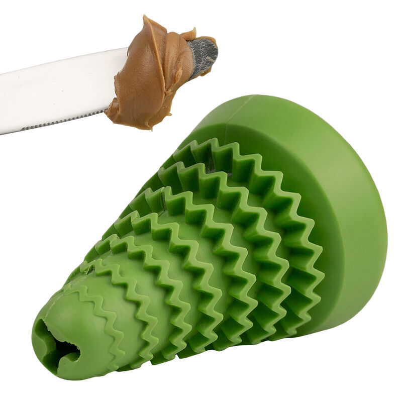 Tall Tails, Natural Rubber Evergreen Tree - 4" - Interactive Dog Toy image number null