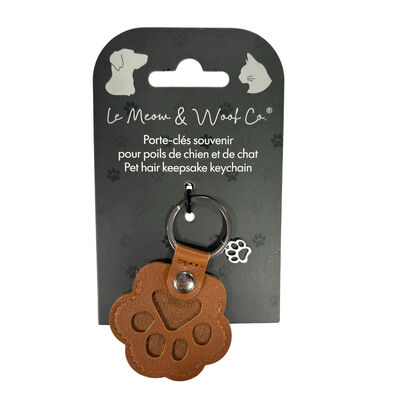 Meow & Woof Paw Keychain with Paw Charm