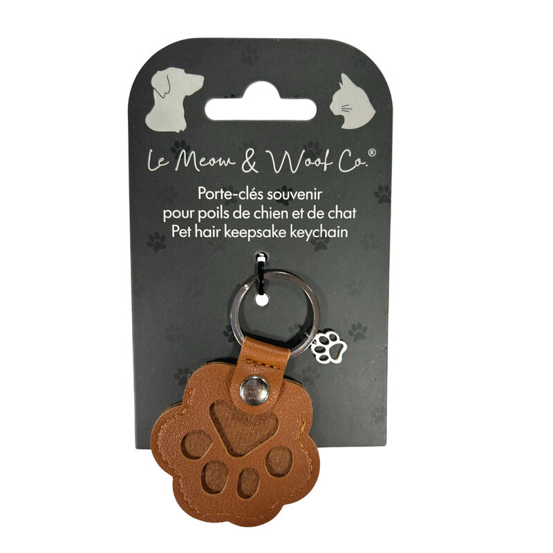 Meow & Woof Paw Keychain with Paw Charm image number null