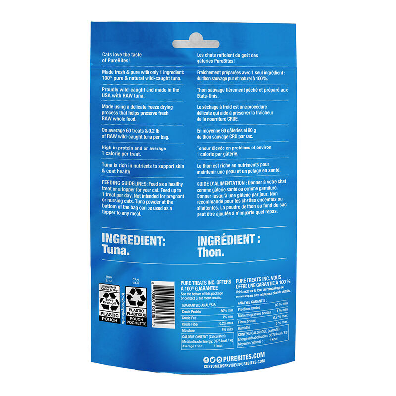 PureBites, Feline - Value Size - Tuna - 25g - Freeze Dried Cat Treat image number null