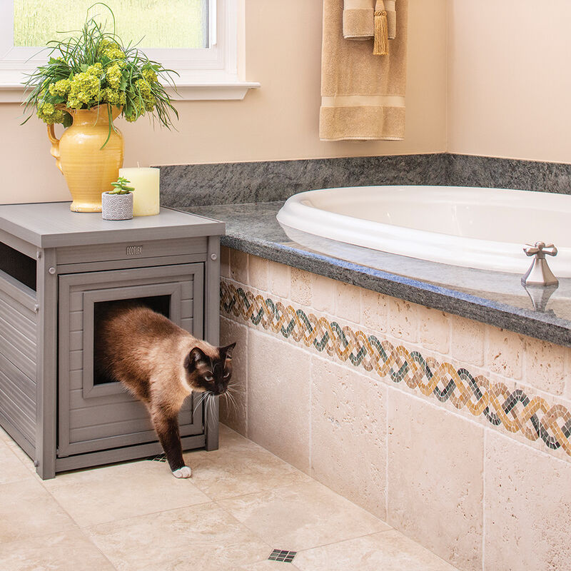 New Age Pet, LitterLoo Litter Box Cover - End Table - Gray image number null