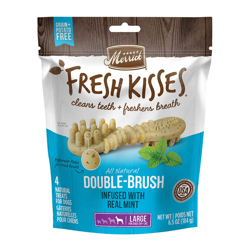 Merrick, Fresh Kisses Brush - Mint - Dog Treat image number null