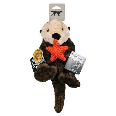 Tall Tails, Plush Otter w Squeak & Rope Toy - 13"