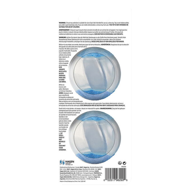 Zeus, Duo Ball - Squeaker & Glow - 2pk image number null
