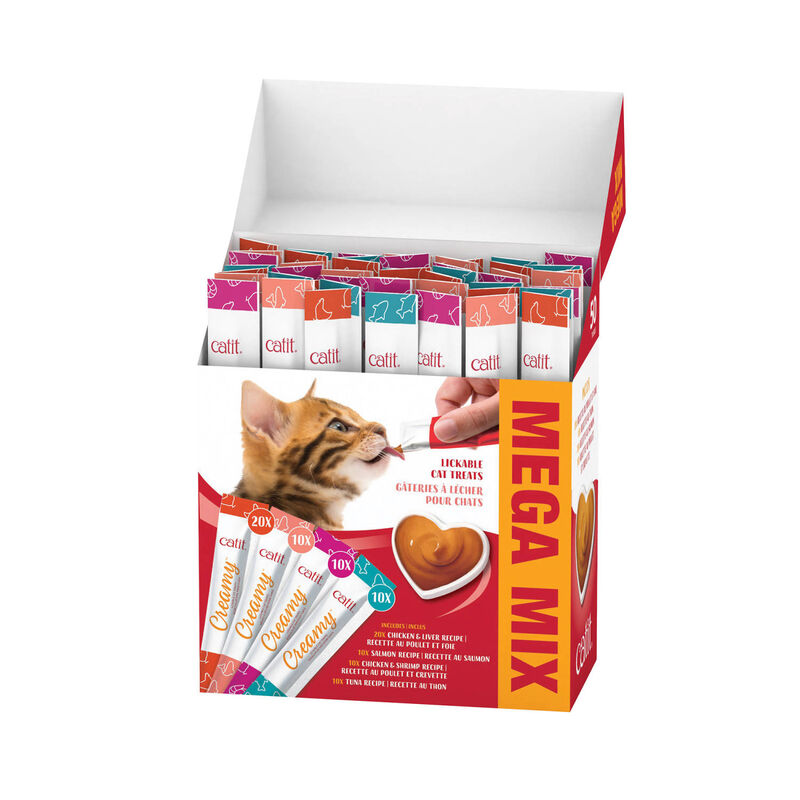 Catit, Creamy Treats - Variety Multipack - 50 pk - Cat Treat image number null