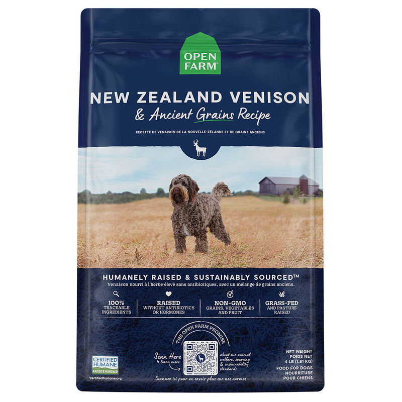 Open Farm, New Zealand Venison with Ancient Grains - 1.8 kg - Dry Dog Food image number null