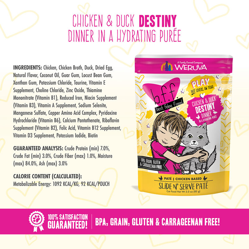 Weruva, Pouch, Feline Adult - Chicken & Duck Destiny - 85 g - Pate - Wet Cat Food image number null
