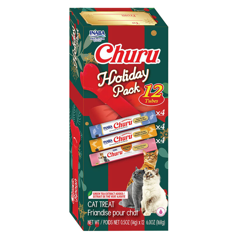 Inaba, Churu Holiday Cat Treats - 12 Pack with Spoon image number null