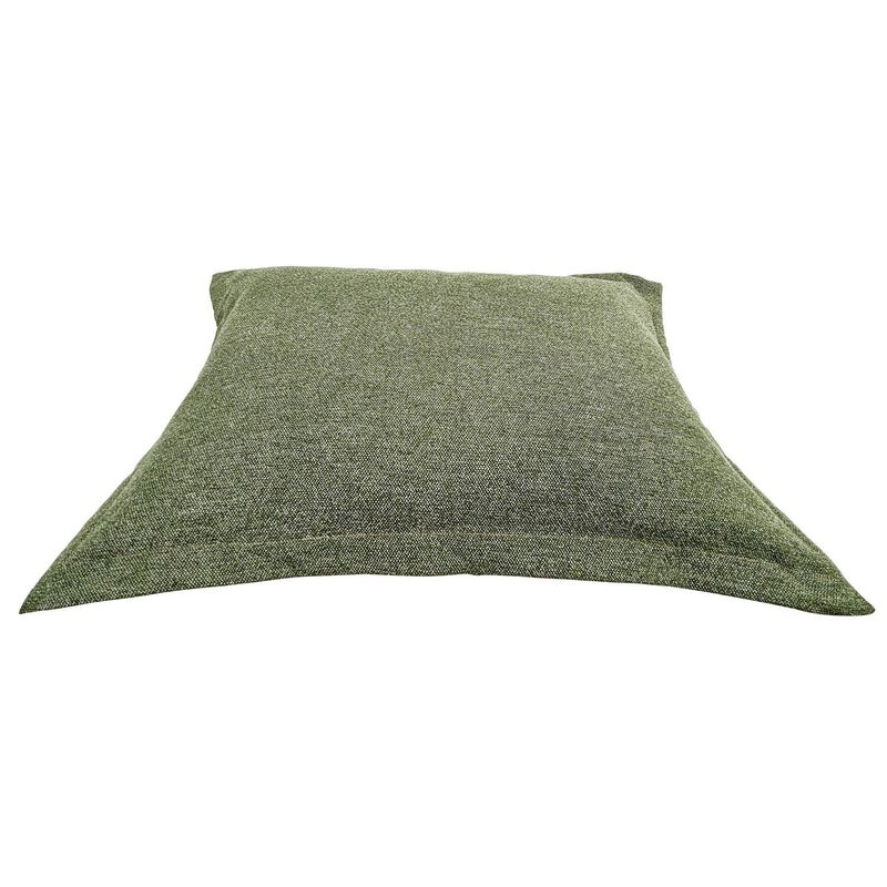 Reversible Faux Leather Cloud Pillow - Green - Med image number null