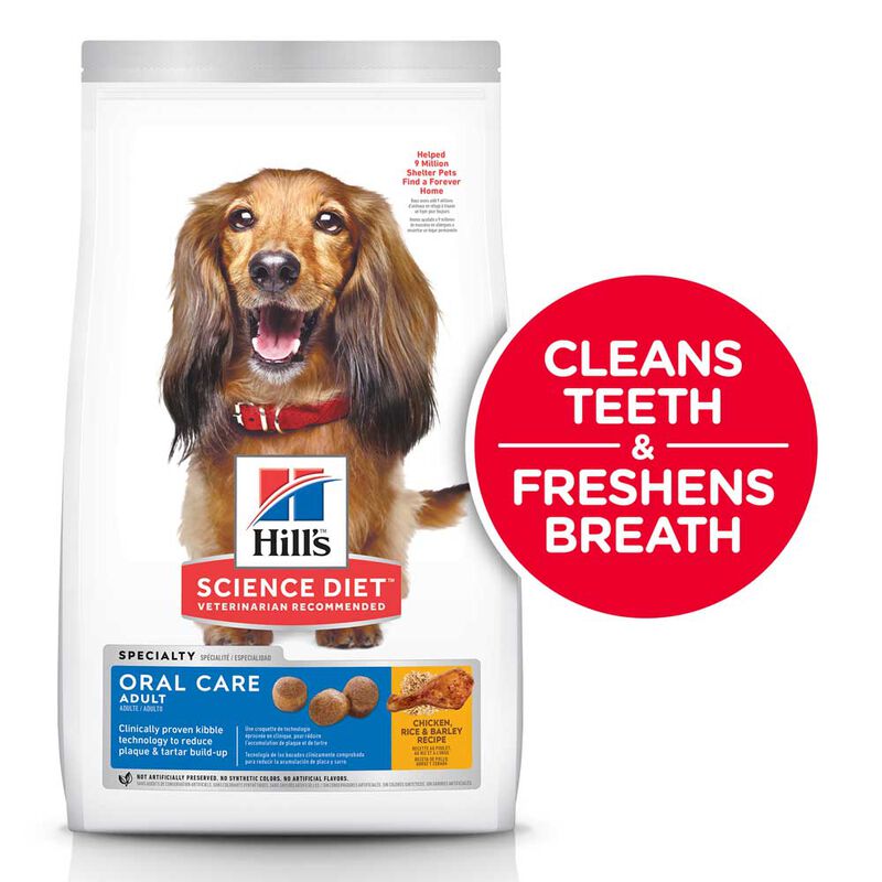 Science Diet, Adult Oral Care Chicken, Rice & Barley Recipe Dry Dog Food for dental health - Dry Dog image number null
