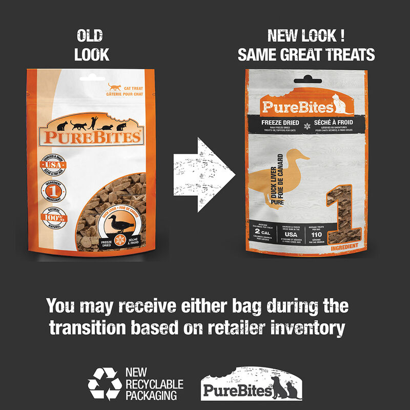 PureBites, Value Size Cat Treats - Duck - 30 g - Freeze Dried Cat Treat image number null